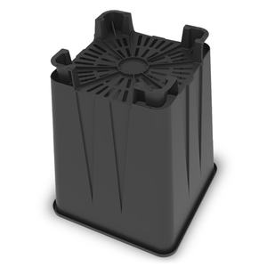 กระถางเพาะต้นไม้พลาสติกทรงสี่เหลี่ยมสำหรับปลูกต้นคริสมาสต์พร้อมฐานกริดและยกขาวัสดุ PP สำหรับปลูกเบอร์รี่และต้นไม้ - Product Image 2