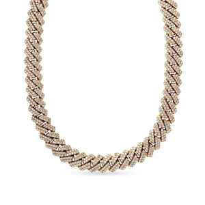 Chaîne à maillons cubains Moissanite coupe ronde 12mm chaîne de mariage glacée pour bijoux pour hommes en argent sterling 925 plaqué rhodium 25 carats - Product Image 3