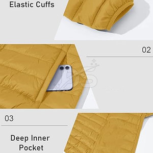 เสื้อแจ็คเก็ตพัฟเฟอร์ผู้ชายคุณภาพสูง ผลิตในปากีสถาน เป็นมิตรกับสิ่งแวดล้อม สำหรับฤดูหนาว ออกแบบโลโก้ด้านหน้าได้ตามต้องการ มีฮู้ด ผลิตจากไนลอน/โพลีเอสเตอร์ บริการ OEM - Product Image 6