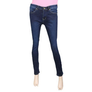 Pantalon en jean pour femme - Bleu foncé - Product Image 2