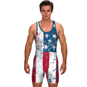 ชุดมวยปล้ำคุณภาพสูง 100% โพลีเอสเตอร์ สำหรับผู้ใหญ่ แบบยูนิเซ็กซ์ ออกแบบเองได้ ชุดยกน้ำหนัก สีสั่งทำพิเศษ ด้านหน้า - Product Image 6