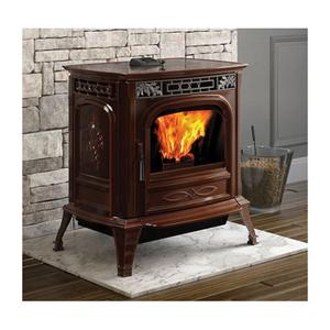 Estufa de pellets de madera de hierro fundido tradicional para el hogar, estándar europeo, color negro - Product Image 4