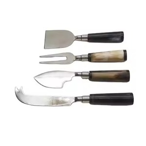 Creative Design Stainless Steel <b>Cheese</b> Server <b>Set</b> with Branch Design Handle Handmade - Product Image 2