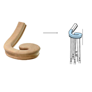 Personnalisation directe d'usine professionnelle de haute qualité 7236 main droite escalade valeur main courante raccord chêne blanc caoutchouc blanc - Product Image 3