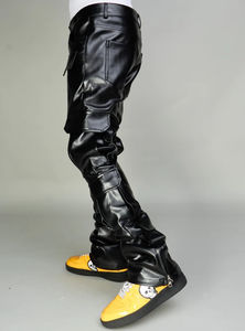 Pantalones de Cuero Genuino Unisex de Alta Calidad Hechos a Medida por el Fabricante, Estilo Casual de Corte Recto, Tela de Lona Teñida Lisa - Product Image 4