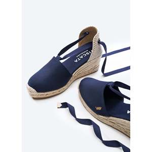 Sandali con zeppa Espadrille in tela Escala - Product Image 3
