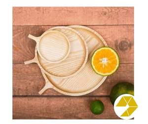 Plateau en bois fabriqué à la main pour une salle à manger élégante Finition naturelle Plateau en bois durable dans des formes carrées ovales rondes pour la cuisine à domicile - Product Image 2