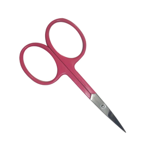 Ciseaux à ongles de manucure ciseaux roses avec lames incurvées en acier inoxydable populaire personnaliser sac Satin personnalisé mer PVC pochette Logo - Product Image 3