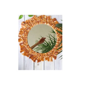 Tema clásico, el mejor diseño, estilo bohemio, decoración moderna para el hogar, macramé tejido hecho a mano con cuentas, espejo colgante de pared - Product Image 4