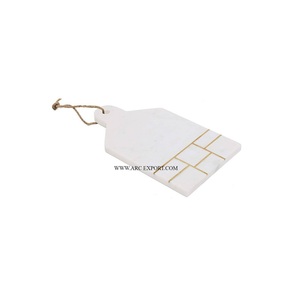 Artículos de cocina de mármol blanco Tablas de cortar frutas y verduras Calidad exclusiva Forma personalizada Bloque de cortar de mármol - Product Image 1