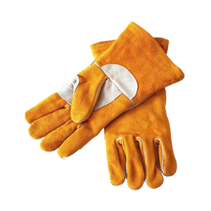 Best Selling XL Blue Leather Welding <b>Gloves</b> 35 cm <b>Long</b> Comfortable Heavy Duty Heat Resistant Anti-Static Export Protection - Product Image 3