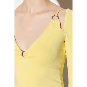 Blusa Casual con Hombros Descubiertos, Logotipo Frontal, Manga Corta y Manga Larga - Product Image 6