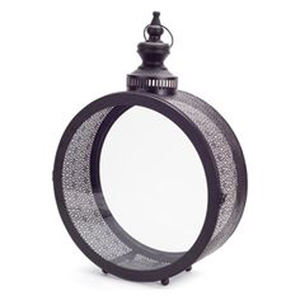 Linterna de hierro redonda más nueva, calaveras de Halloween negras, pieza central, lámpara de iluminación, decoración, cementerio aterrador, suministros para fiestas, artesanías - Product Image 1