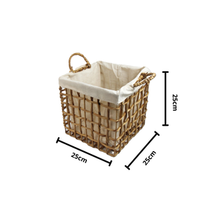 Haute qualité élégant multi-utilisé écologique forme rectangulaire rotin naturel tissé à la main panier de rangement ménage saule matériel - Product Image 5