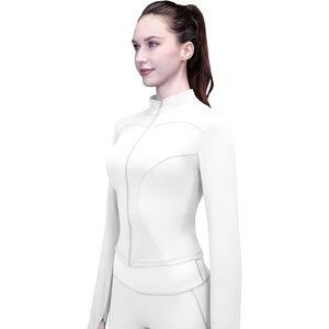 Lightweight Exercise <b>Jacket</b> Full Zip Top <b>Women</b> Stretchy Yoga Activity Wear Soft Comfort Nylon Spandex yoga <b>jacket</b> - Product Image 1