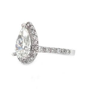 Pera Cut Lab Grown Diamonds 925 Silver Fine Classic Style IGI Certified Wedding Party Anillos para mujeres - Product Image 2