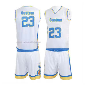 Conjunto de Camiseta y Pantalones Cortos de Baloncesto Sublimados Personalizados para Equipos Deportivos, Hombres Adultos, 100% Poliéster, Anti-UV, Práctica y Juego - Product Image 2