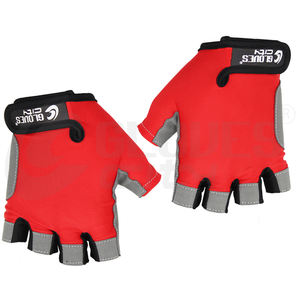 Rojo Gris Medio Dedo Antideslizante Gel Guantes al aire libre Cross Wrap GUANTES Ciudad Levantamiento de pesas Entrenamiento Gimnasio Guantes Unisex - Product Image 5