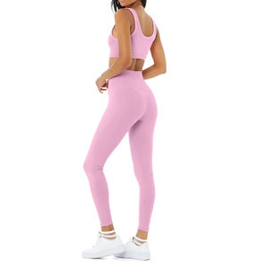 Conjunto de Compresión para Mujer, Transpirable, Ligero, Sólido, Cómodo, con Logotipo Personalizado, Ropa de Gimnasio y Yoga de Alta Calidad, Servicio OEM - Product Image 5