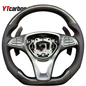 Volante de Fibra de <span class=keywords><strong>Carbono</strong></span> Personalizado YTcarbon para Carreras, <span class=keywords><strong>Modificado</strong></span> para Autos A180 A200 W176 W166 - Product Image 4