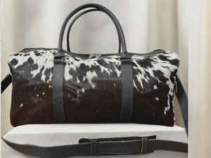 Sac de voyage en cuir de vachette véritable fait main, style vintage, léger, grande capacité, avec fermeture éclair robuste - Product Image 6