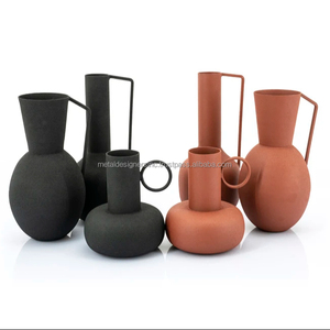 ชุดแจกันดอกไม้โลหะ3โต๊ะและพื้นพร้อมที่จับวัสดุดีบุกสำหรับตกแต่งบ้านและสวนเสร็จสิ้นแตกต่างกัน - Product Image 1