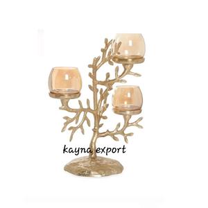 Bougeoir votif en métal artisanal de luxe Bougie votive faite à la main en métal unique pour la décoration de chambre d'hôtel à la maison - Product Image 2