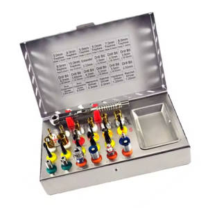 Kit de brocas para implantes dentales, 25 uds., kit de brocas universales para implantes dentales básicos para colocación de implantes por amrid quirúrgico - Product Image 2