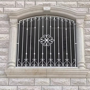 Balustrade de balcon personnalisée pour extérieur, style français, en acier blanc, pour fenêtres métalliques - Product Image 1