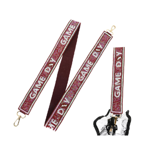 Directo fabricante indio personalizable hermandad Gameday llavero con cuentas Correa bolsa ganchos de Metal desmontables cinturones personalizables - Product Image 5