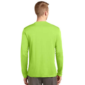 100% polyester hommes à manches longues t-shirts vierges à séchage rapide sport polyester chemises à manches longues - Product Image 5