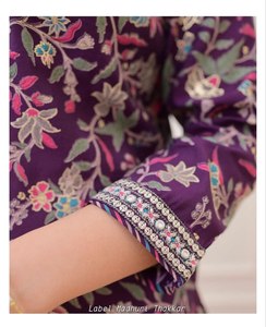 ชุดสตรีแบบตรง ปักลาย NEW PRINT ผ้าชานเดรี พร้อมกางเกงแบบอัฟกานี ผ้าดูปตตาแบบกลับด้านได้ สวมใส่สบาย เหมาะสำหรับงานปาร์ตี้ ผ้าฝ้ายแท้ ใส่ได้ทุกฤดู - Product Image 6