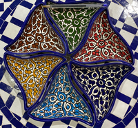 Ensemble apéritif en céramique fait à la main apéritif marocain décoration de la maison, servant des plats peints à la main personnalisés à la main OEM disponible
