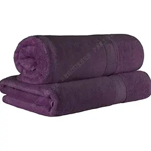 Serviettes de bain 100% coton, plusieurs points, couleur violette, dernier drap doux - Product Image 1