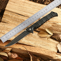 Couteau de chasse pliable en acier 3Cr13, couteau de poche EDC pour le camping en plein air avec manche en nylon et fibre de verre