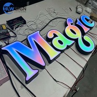 Enseignes LED RGB à Effet Dynamique Changeant de Couleur (100+ Couleurs) pour Entreprises, Enseignes Extérieures, Lettres LED RGB – Vente Directe Usine