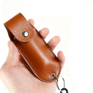 Estuche para Gas Pimienta de Cuero 100% de Alta Calidad, Llavero, Soporte para Spray de Seguridad y Defensa Personal para Uso Diario - Product Image 4