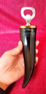 Abridor de Botellas Vintage con Mango de Cuerno de Búfalo, Herramienta de Cocina Única Hecha a Mano, Sacacorchos y Abridores, Regalo de Inauguración de Casa - Product Image 4