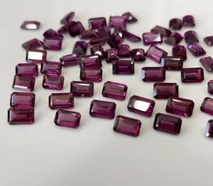 โกเมน rhodolite พลอยสีชมพูธรรมชาติพลอยเทียมทรงแปดเหลี่ยมตัดขนาด3X5มม. พลอยโกเมนแบบหลวมสีชมพู - Product Image 4