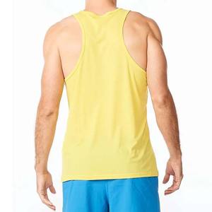 Camisetas de Tirantes Deportivas de Malla para Hombre, Color Amarillo Sólido, Alta Calidad, Logotipo Personalizado, Venta al por Mayor - Product Image 2