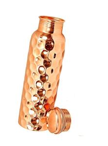 Pure Copper <b>Water</b> <b>Bottle</b> for Gym Yoga Workouts Direct Drinking Stainless Steel Lid Logo Design Style Workout Drink Use India - Product Image 5