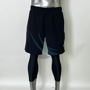 Shorts d'entraînement 2-en-1 pour hommes avec collants de compression intégrés – Bas de sport avancés pour la course et la gym, soutien musculaire - Product Image 4