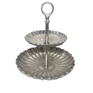 Support de gâteau de mariage fantaisie support de gâteau métallique à 2 niveaux de haute qualité support de gâteau et de pâtisseries moderne créatif - Product Image 4