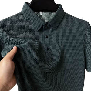 Camiseta de Polo de manga corta con estilo para hombre, tela de algodón transpirable, diseño moderno, ropa de verano de tacto suave, Polo sólido a la moda - Product Image 2