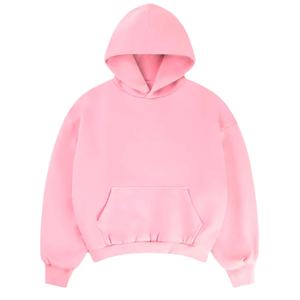 Sudaderas con Capucha Rosa Bebé de la Mejor Calidad, Lavadas Vintage, 100% Algodón, 500GSM, Felpa, Logotipo Personalizado, Impresión Serigrafiada, Corte Cuadrado para Hombre - Product Image 3