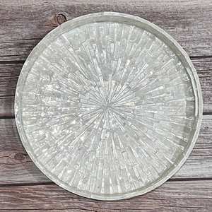 Vente en gros inde napperons nacre papier incrustation assiettes de présentation pour mariage nacre assiette pour fête - Product Image 1