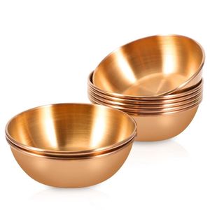 Bols décoratifs en aluminium faits à la main, finition dorée, extérieur coloré, intérieur émaillé |   Ensemble de bols de service en métal de qualité alimentaire, bol à salade - Product Image 3