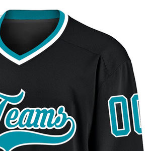 Maillot de hockey Rayures Tackle Twill Logo de l'équipe Maillot de hockey Broderie personnalisée Maillots de hockey sur glace pour hommes - Product Image 3