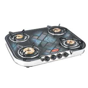 Estufa de Gas LPG KIMATSU de 4 Quemadores con Encendido Electrónico, Vidrio Templado para Instalación en Mesa, Hoteles y Hogares, 1 Año de Garantía - Product Image 1
