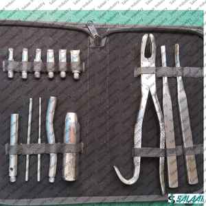 Ensemble d'extracteurs dentaires Burgess Wolf pour chevaux, grand modèle, en acier inoxydable, tous les outils de dentisterie vétérinaire disponibles - Product Image 1